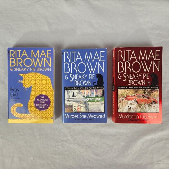 LOT OF 3 Rita Mae Brown and Sneaky Pie Brown Paperback Mystery Series Books 4-6 - Picture 2 of 3